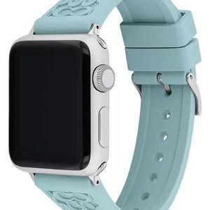 New in Original packaging - Coach Apple Watch Strap, 38mm/40mm in mint/blue!